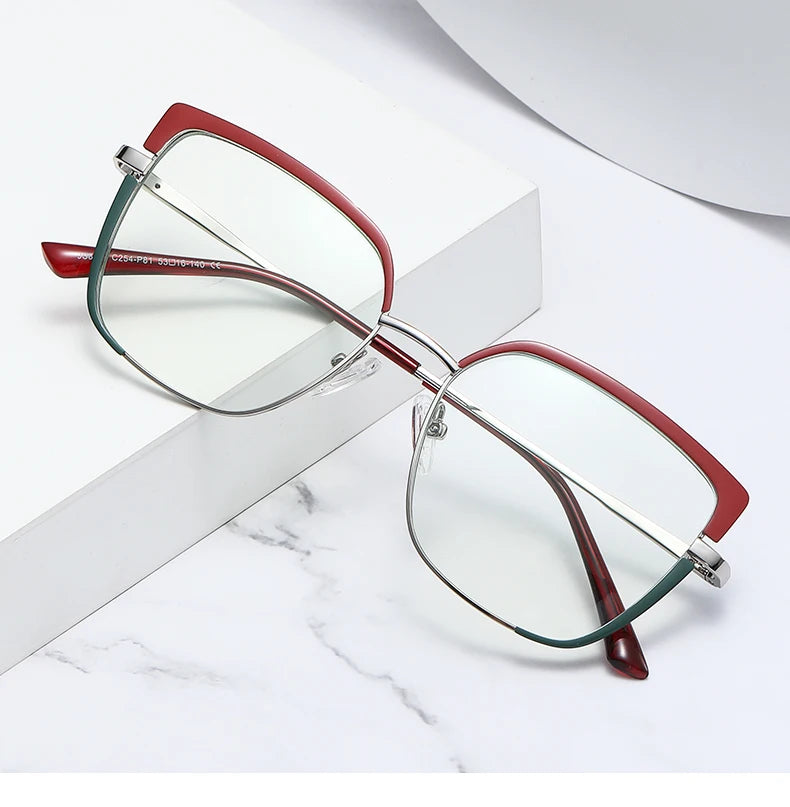 משקפי אור כחול RETINA DUO | מסגרת מתכת דו־גונית
