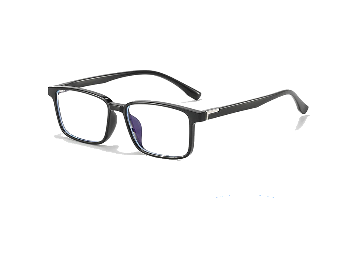 משקפי אור כחול RETINA CLASSIC צבע שחור מבריק ללא רקע וללא צל