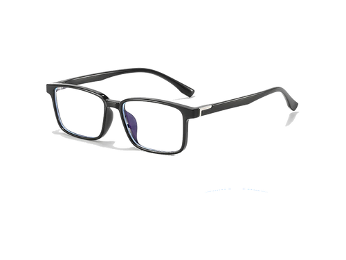 משקפי אור כחול RETINA CLASSIC שחור מבריק ללא רקע וללא צל