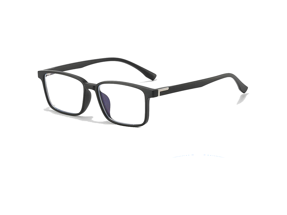 משקפי אור כחול RETINA CLASSIC צבע שחור מט ללא רקע וללא צל